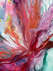Flor abstracta llena de colorido