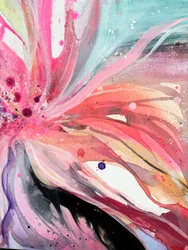 Flor abstracta llena de colorido