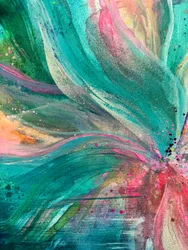 Abstracto floral vibrante