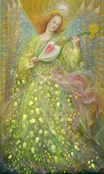Razón y piedad (díptico), panel izquierdo, 2018 (óleo sobre lino belga)