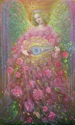Razón y piedad (díptico), panel derecho, 2018 (óleo sobre lino belga)