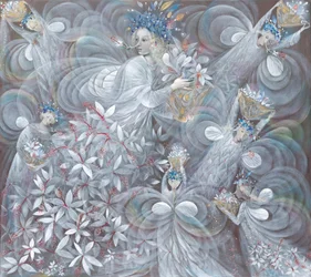 El hibisco blanco, 2009 (óleo sobre lino belga)