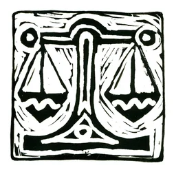 Horóscopo (Libra), 2017 (impresión en lino)