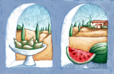Paisaje italiano, 2010 (gouache)