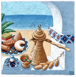 Moroccan delicacies, 2010 (gouache)