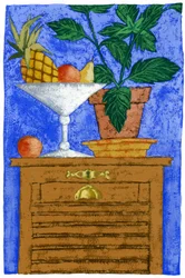 Bodegón con piña, 2010 (gouache)
