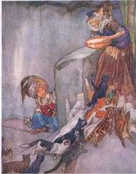Leche para la familia, del Gran Libro para Niños (Herbert Strang) publicado por Humphrey Milford, Oxford University Press, c.1920