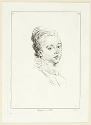 Cabeza de mujer (girada hacia la izquierda)