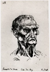 Dibujo después de Leonardo de Vinci, c1710-1765 1924