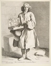 Vendedor Ambulante de Cuchillos, Tijeras y Peines, 1742