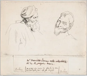Dos estudios de cabezas, 1735