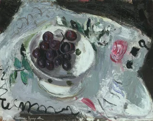 Plato de uvas, c.1957 (óleo sobre tabla)