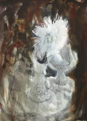 El crisantemo blanco, c.1961 (acuarela y carboncillo)