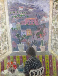 Ventana en Menton (óleo sobre lienzo)