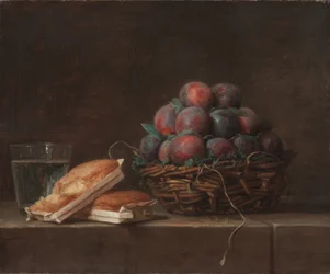 Cesta de ciruelas