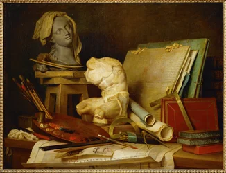 Los atributos de la pintura, la escultura y ...