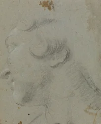 Carracci - r Cabeza de Santa Catalina, RCIN 902115