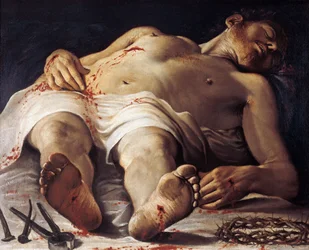 Cristo muerto, por Annibale Carracci
