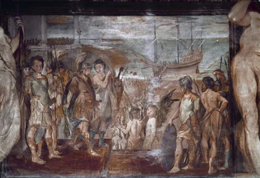 Episodios de la vida de Jasón: el embarque de los Argonautas. Fresco