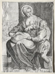 Madonna con el cuervo blanco, 1500s