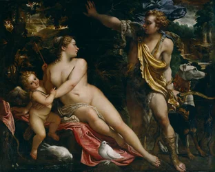 Venus, Adonis y Cupido, c.1590