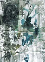 Abstracto azul y verde arrugado