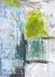 Flujo abstracto moderno en dorado