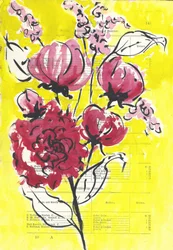 Rosa, floral, amarillo