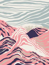 Montañas con rayas rosas