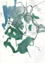 Verde azulado: flujo orgánico