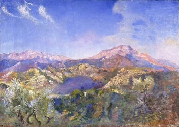 Paisaje italiano (óleo sobre lienzo)