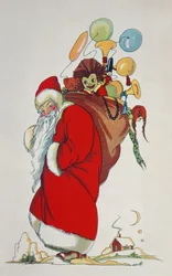 Aquí Viene Santa Claus (ilustración de libro)