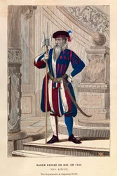 Un Guardia Suizo del Rey en 1586 (Enrique III) - Miembro de la Guardia Suiza del Rey