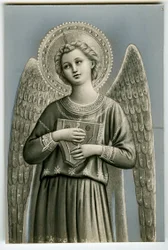 Un ángel músico tocando la cítara