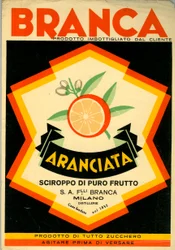 Anuncio de bebida de naranja Branca