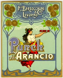 Anuncio de ponche de naranja (Cromolitografía 1905)