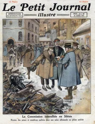Después de la guerra: Levantamiento en Alta Silesia entre las comunidades alemana y polaca. La Comisión Interaliada interviene en Silesia y retira armas de fábricas alemanas. Ilustración tomada de “Le petit journal”