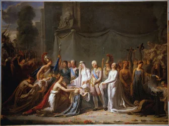 Alegoría de la entrada de Luis XVIII en París el 3 de mayo de 1814 (óleo sobre lienzo)