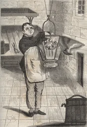 Anthelme Collet (1785-1840) en el bagne de Rochefort. Grabado en “Histoire des bagnes depuis leur creación à nos jours” (1877) por Pierre Zaccone (1817-1895). Colección privada.