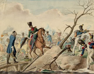 Un episodio de la batalla de Leipzig