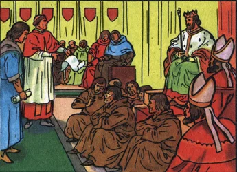 Cama de justicia para juzgar a Carlos el Malo (Carlos de Navarra