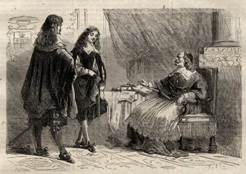 Cardenal Mazarin y Jean-Baptiste Colbert, estadistas franceses