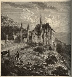 Castillo de Montet - Vandoeuvre-les-Nancy - Lorena - grabado en 