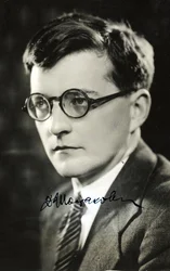 Dmitri Shostakovich - Retrato del compositor Dmitri Shostakovich (1906-1975) por Anónimo