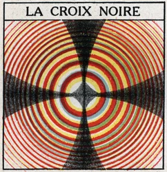 Doble refracción: la cruz negra. Ilustración anónima de 1925. Colección privada.
