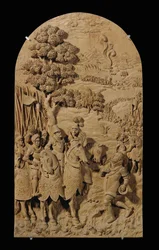 Ocho relieves tallados, cereza ... (relieve)