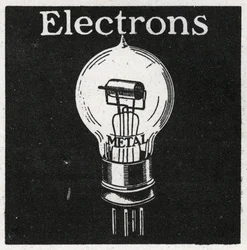 Fenómenos eléctricos: electrones. Ilustración anónima de 1925. Colección privada.