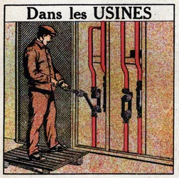 Tuberías eléctricas: tuberías en plantas. Ilustración anónima de 1925. Colección privada.