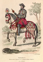 Retrato ecuestre del rey Francisco I (1494 - 1547)
