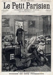 Cinco suicidios en la Avenida Marceau en París. En "Le Peute Parisien" el 21/11/1897. Colección privada